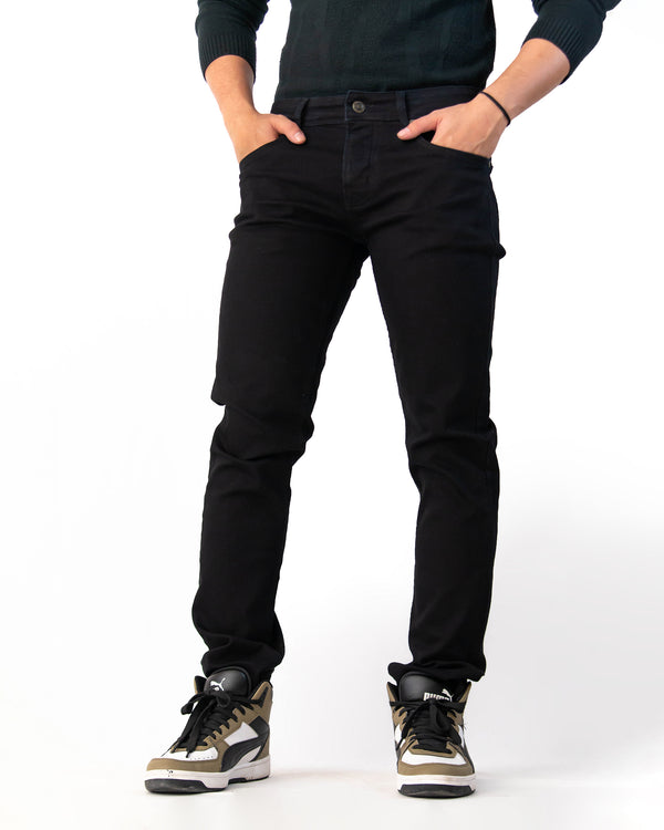 BLACK SLIM FIT (ZIRCON) JEANS - TIVOD