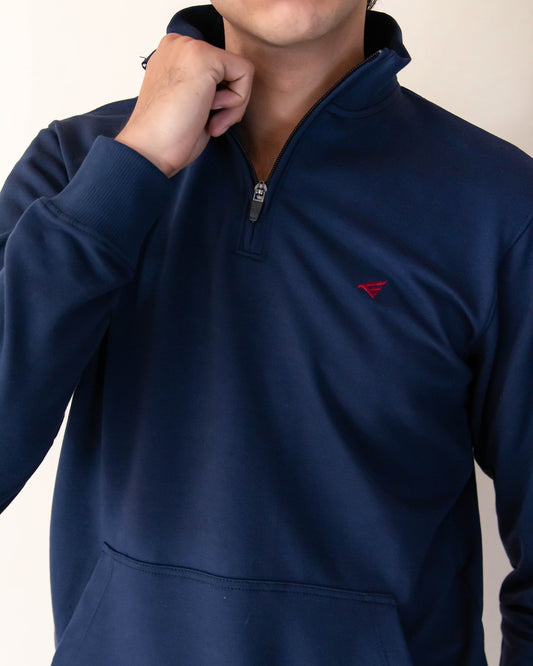 MOCK NECK HALF ZIPPER SWEAT - EICAR