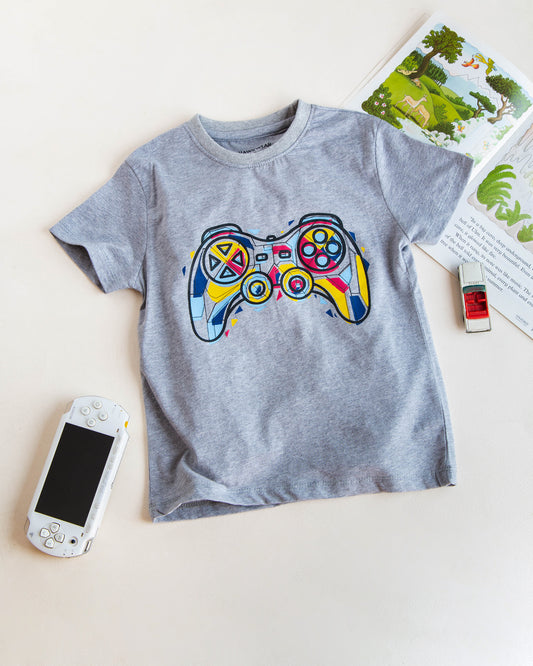 GRAY BOYS T-SHIRT - AQEL