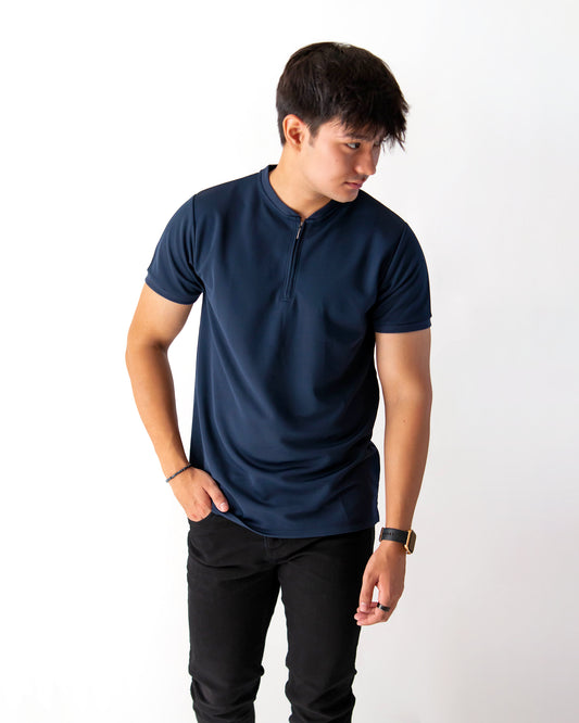 ZIPPER HENLAY T-SHIRT - BEZUD