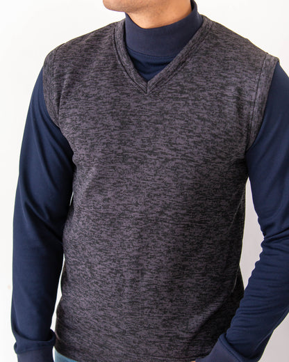 SLEEVELESS V-NECK JUMPER - BILBER