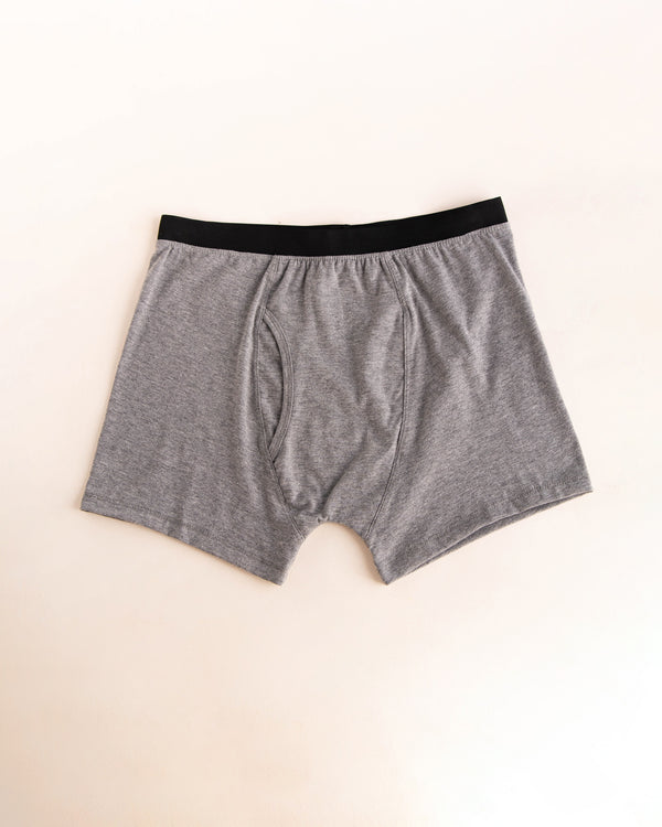 GRAY ELASTICATED WAISTBAND BOXER - CEKOL