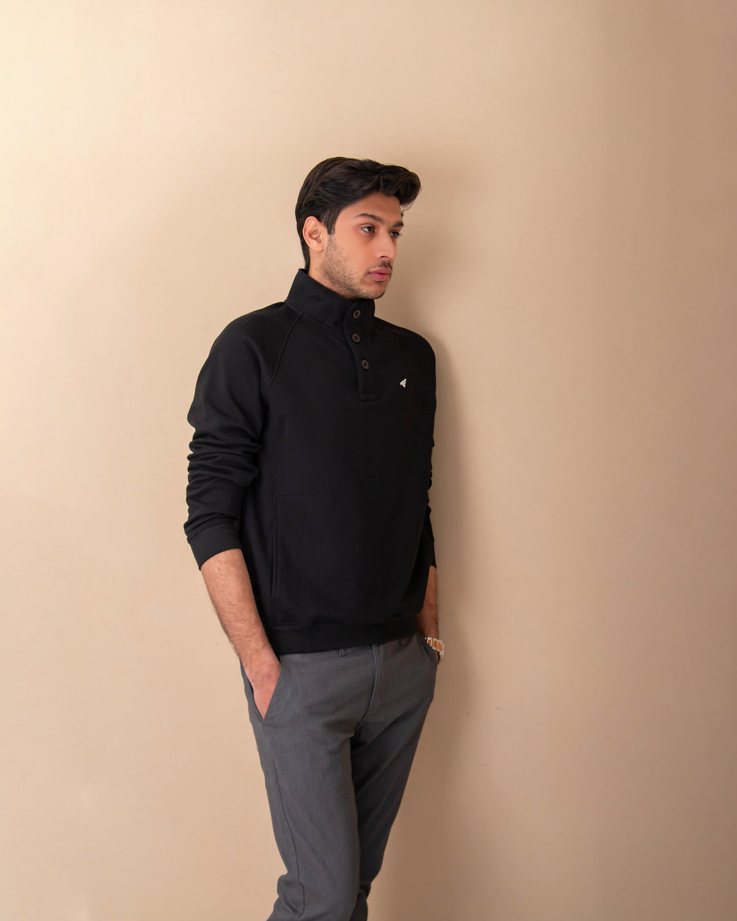 MENS MOCK NECK SWEAT - ELEGZA