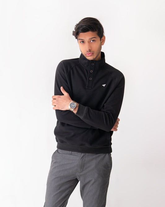 MENS MOCK NECK SWEAT - ELEGZA