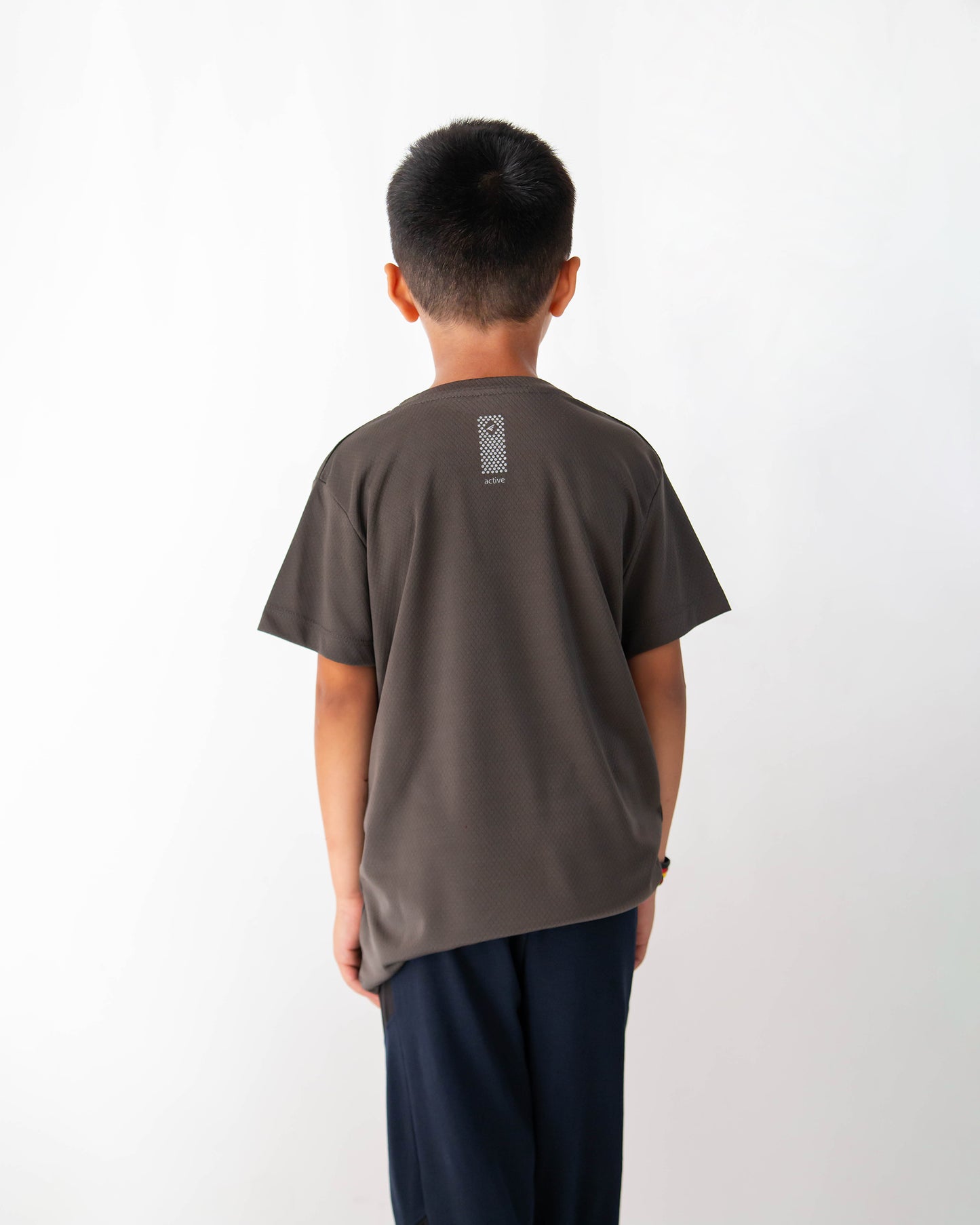 ACTIVE WEAR DRY-FIT BOYS T-SHIRT - GRISAL