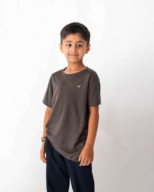 ACTIVE WEAR DRY-FIT BOYS T-SHIRT - GRISAL