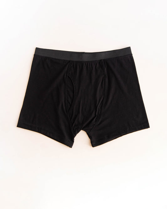 BLACK ELASTICATED WAISTBAND BOXER - GRIZAL