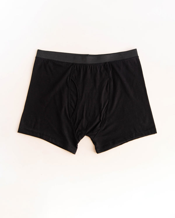 BLACK ELASTICATED WAISTBAND BOXER - GRIZAL