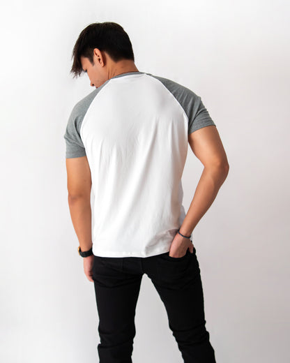 WHITE/GRAY T-SHIRT - JIBUL