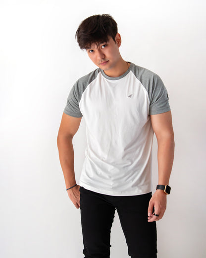 WHITE/GRAY T-SHIRT - JIBUL