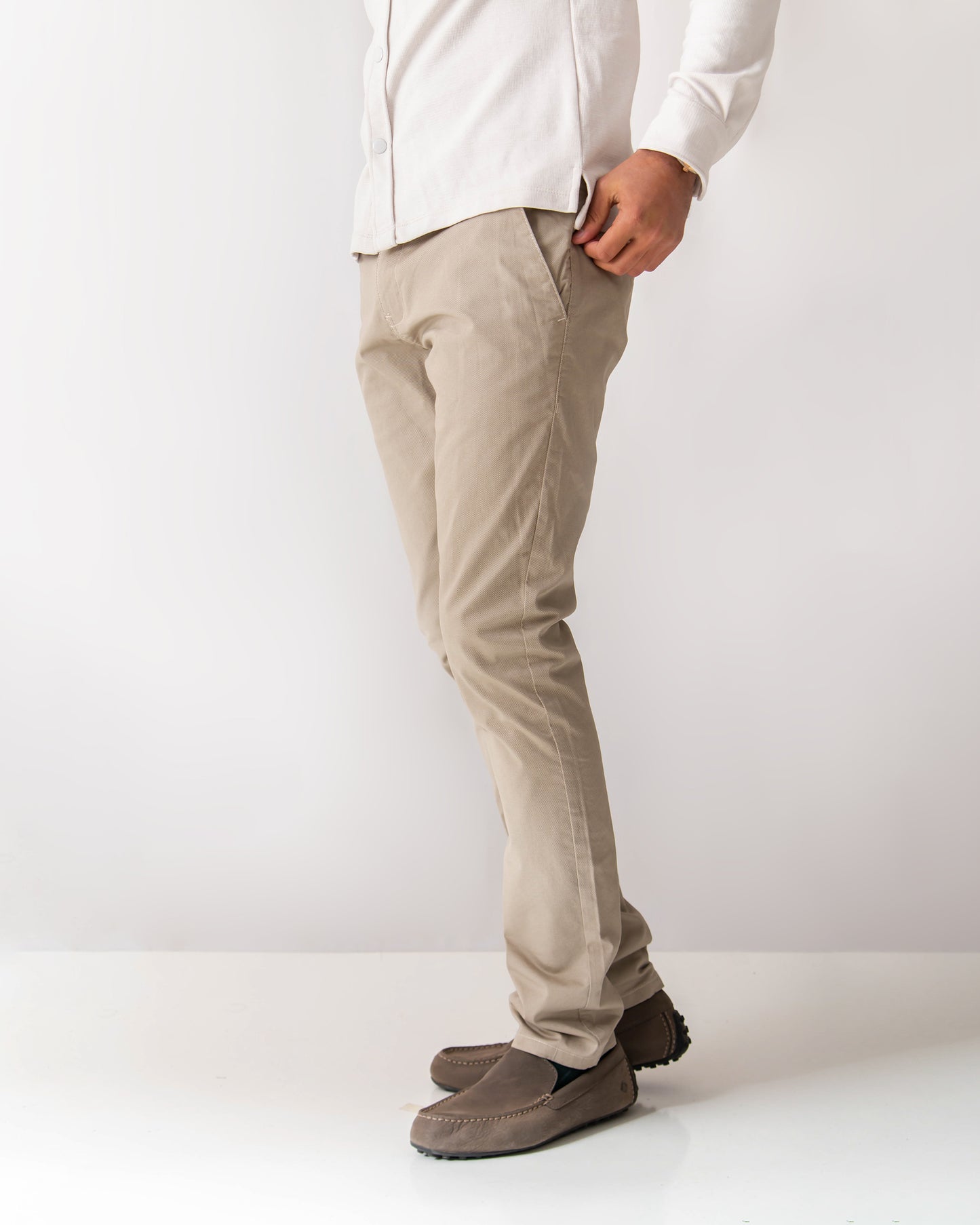 MENS COTTON CHINOS - KHAKER