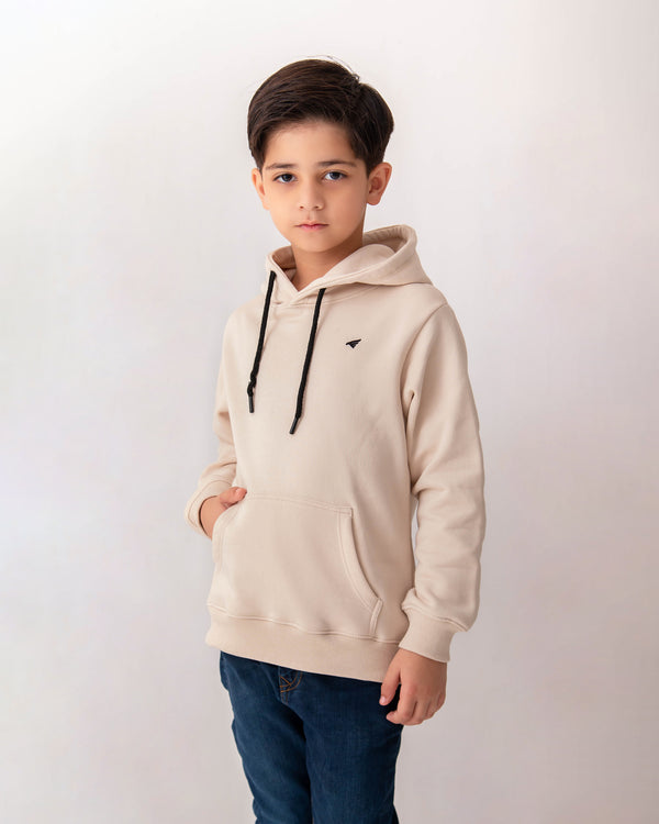 BOYS PULL OVER HOODIE - MAGE