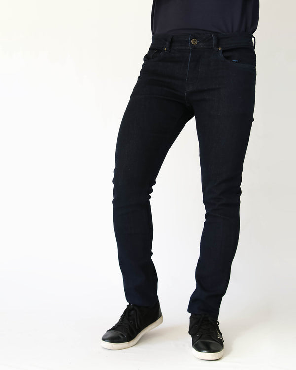 DARK BLUE SKINNY FIT (ONYX) JEANS - SCANZIL