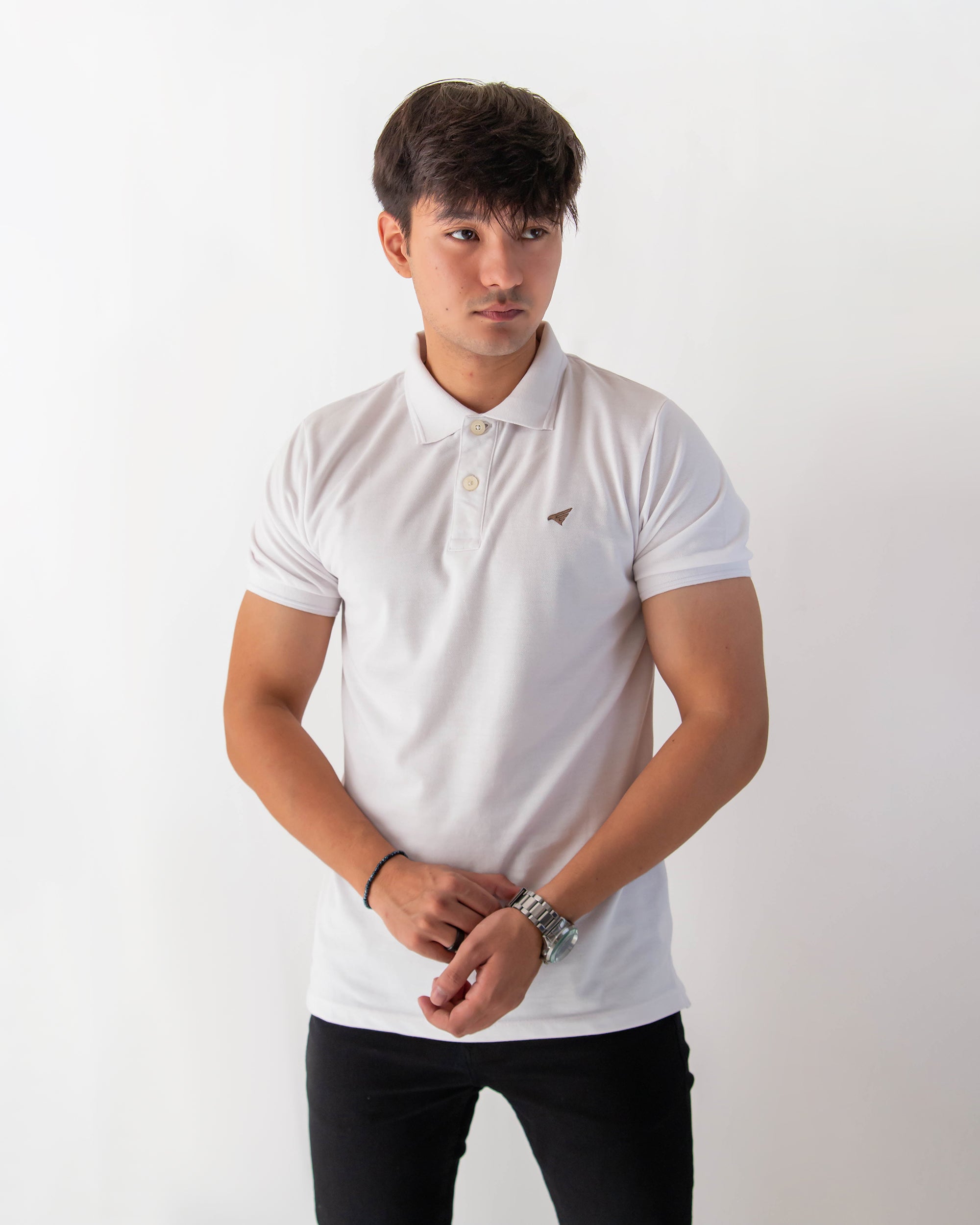 WHITE BASIC POLO - WHITO