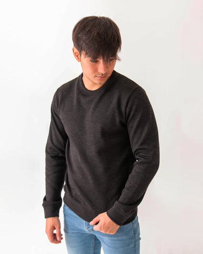 MENS WAFFLE KNIT SWEAT SHIRT - BRENDAN