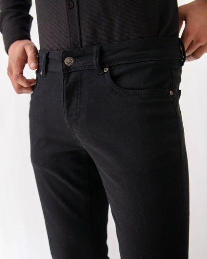 BLACK SLIM FIT (ZIRCON) JEANS - COGDUL