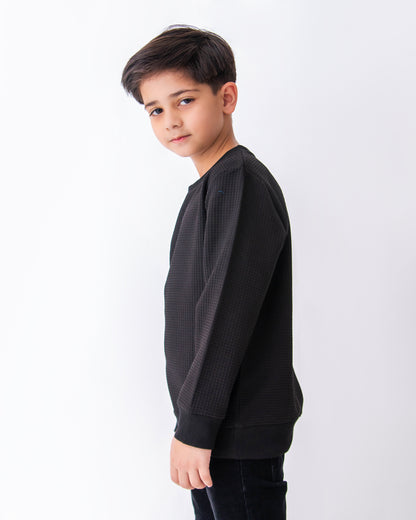 BOYS WAFFLE KNIT SWEAT SHIRT - KUNDOD