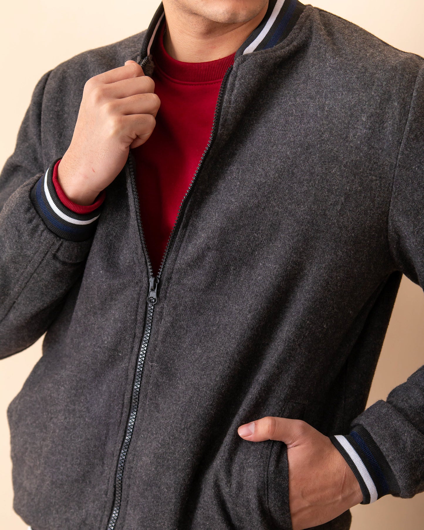 MEN FULL SLEEVES JACKET - RUGBER